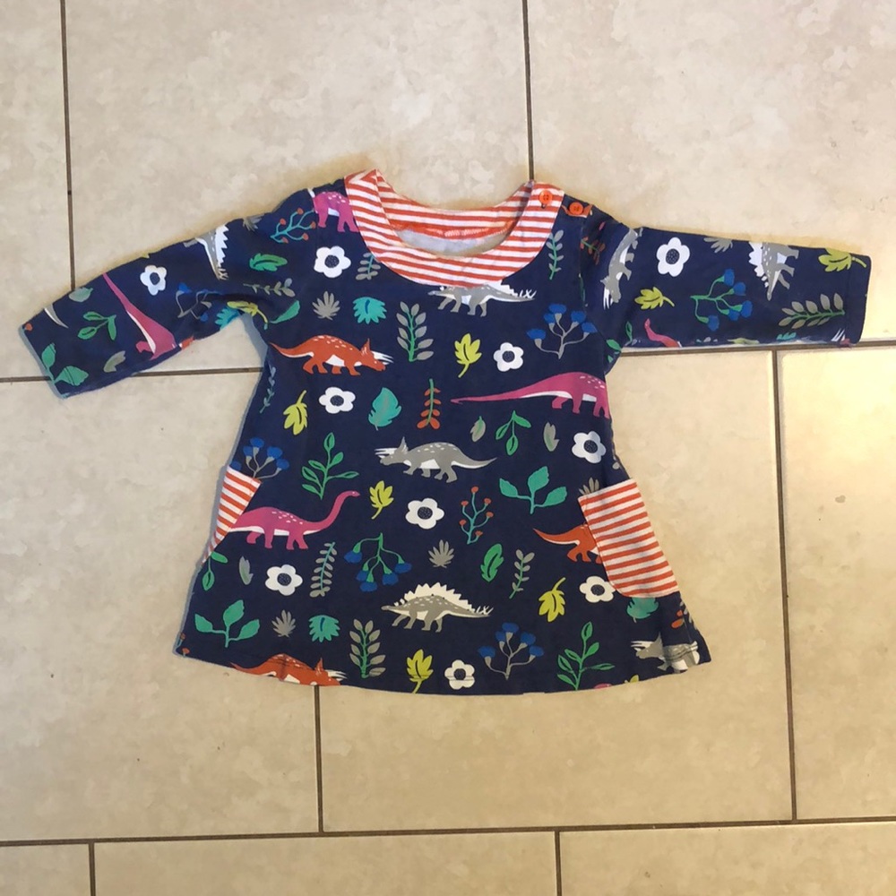 Girls’ Dinosaur Dino Dress Size 3T-4T Multi-Color